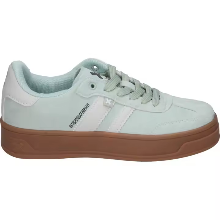 XTI | Zapatillas con Plataforma XTI para Mujer – Deportiva en Color Verde Aqua – Sneakers con Cordones – Plataforma Media y Cómoda – Estilo Casual – Versátiles – Modelo 143644 - 1