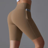 SSITO Pantalones cortos con bolsillos para Gimnasio y Yoga, pantalones cortos de secado rápido para trotar, entrenamiento de Cycling activo, Pantone cortos de Gimnasio para entrenamiento, Fitness, High Belt - details 17