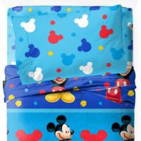 Sábanas Mickey y Minnie 3 piezas para cama de 90cm y 105cm, composición 52% algodón 48% poliéster. Producto Oficial Disney - details 1