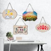 Cartel De Madera Blanca Para Pintar O Escritura DIY Rectangular Pendente De Boda Sin Terminar Estilo Pastoral Material De Madera - details 2
