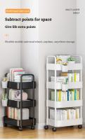 Carrito De Ruedas De Almacenamiento Móvil Estante De Libros Con 5 Niveles Para Cocina Y Dormitorio Carrito De Snacks Multicapa - details 0