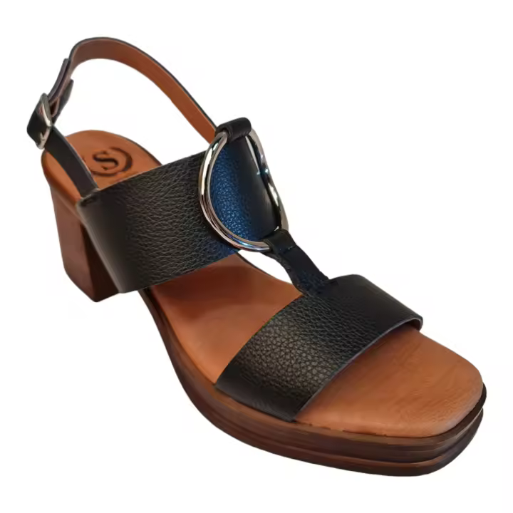 Sotoalto Sandalia elegante SOTOALTO BOGA con tacón estable y hebilla segura - 1