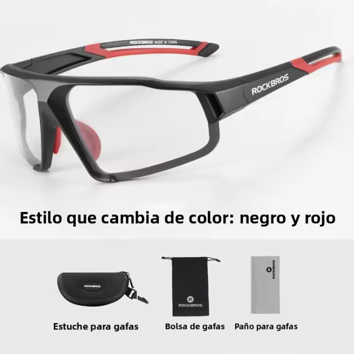 Gafas De Ciclismo ROCKBROS Ultralight Grandes Marco Fotocromáticas Protección UV400 Para Deportes Al Aire Libre Correr - 1