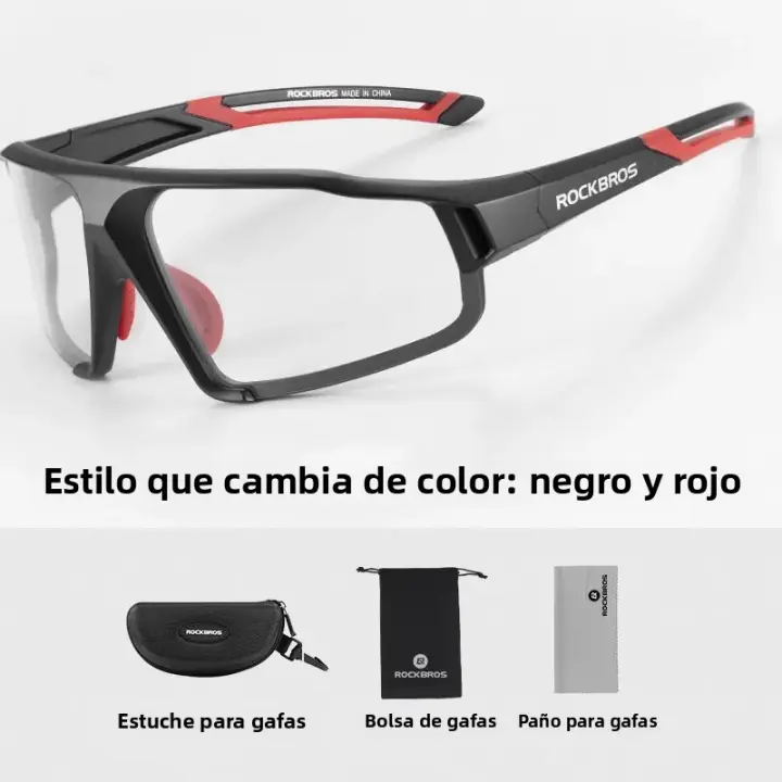 Gafas De Ciclismo ROCKBROS Ultralight Grandes Marco Fotocromáticas Protección UV400 Para Deportes Al Aire Libre Correr - 1