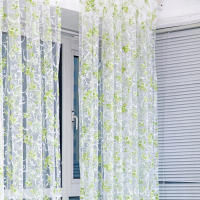 Cortinas Transparentes De Voile Con Estampado De Flores Para Cocina Sala De Estar Dormitorio Tratamiento De Ventana Decoración Del Hogar Translúcidas Y Ligeras Para Ambiente Moderno - details 8