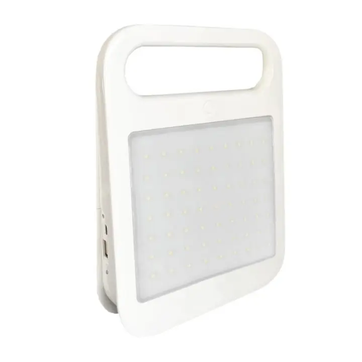 Foco Proyector Solar Portátil Led - 4W  Power Bank + USB Recargable, Batería integrada, 2 Modos de luz - 1