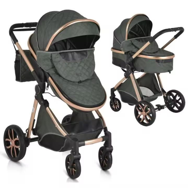MONI Carrito de bebé dúo convertible con detalles en polipiel ALMA - 1