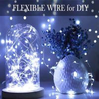 20 Pack Luces De Hilo De Hada 30LED 3M De Cobre Plateado Luzes Electrónicas Al Accion De Pilas Para Decoración De Bodas Fiestas Navidad - details 8