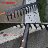 Riega De Acero Inoxidable Para Jardín Con 14 Dientes Rake De Hoja Caducifolia Para Tierra De Pinos Herramientas Agrícolas Y De Jardinería - details 5
