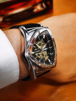 Reloj Mecánico De Lujo Para Hombre WINNER Deportivo Con Esqueleto Luminoso Y Correa De Goma Resistente Al Agua Y Al Shock - details 12
