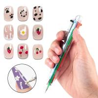 6 En 1 Pincel De Arte De Uñas Con Diseño De Bolígrafo Herramienta De Precisión Para Pintar Puntos En Uñas Gel UV Y Pedrería Kit De Manicura DIY - details 0