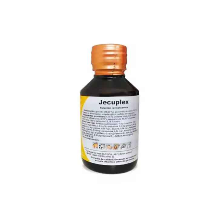 Jecuplex 100 ml solución revitalizadora para mejorar el estado nutricional y metabólico de diversas especies animales Hifarmax - 1