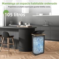 Bandeja De Reciclaje Grande 105L Para Cocina Hecha De Tela De Oxford Plegable Y Metal Ecológica Portátil Para Colección De Botellas - details 4