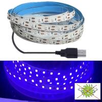 Tira De Luz LED UV Flexible 2835 SMD 5V Purpura 395-405nm Ultravioleta Para Detectar Dinero Decoración De Navidad Para El Hogar - details 0
