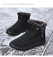 Botas De Invierno Para Mujer Impermeables Con Cremallera Botines De Invierno Botas De Nieve Con Forro De Peluche Corto - details 19