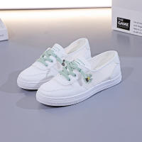 Zapatillas Planas Transpirables De Malla Para Mujer Primavera Verano Con Cordones Tenis Casuales Ligeros Huecos Blancas Zapatos Cómodos - details 7