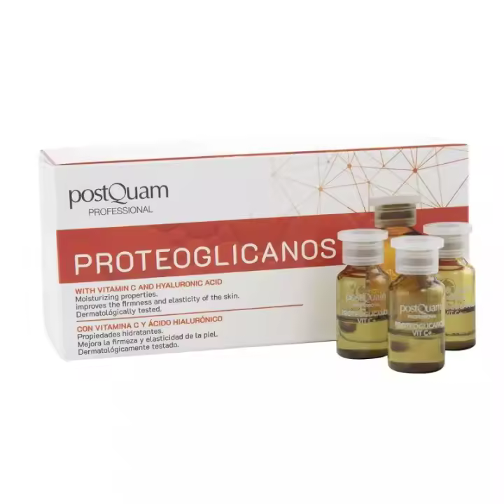 Postquam - Ampollas Faciales Proteoglicanos Vit-C + Tratamiento Antioxidante Intensivo + Hidratación Profunda + Combate Líneas de Expresión y Firmeza + Con Ácido Hialurónico y Vitamina C + Para Todo Tipo de Pieles - 1
