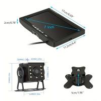 Monitor De Cámara Trasera Para Coche 7 Pulgadas HD Para Camiones Y Remolques 24V Pantalla De Visualización Fácil Instalación - details 1