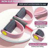 Banda De Resistencia Multifuncional Para Ejercicios De Fitness Enrollamiento Elástico De Casa Con 4 Tubos Pedal Pulidor - details 6