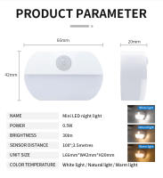 Lámpara LED De Sensor De Movimiento Recargable USB Con 3 Colores De Luz Magnética Para Decoración De Pared De Dormitorio Pasillo Armario Escalera - details 6