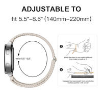 Correa Elástica Tejida 20mm Para Samsung Galaxy Watch 4 Classic/5 Pro/46mm/3/Active 2/s3 Huawei Watch GT 2e pro Banda Solo - details 1