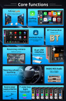 BQCC Reproductor MP5 Para Coche 7'' HD 2Din Con Mirrorlink USB TF FM RDS Radio Luces Coloridas Android AUTO Carplay Carga USB FS06W - details 2