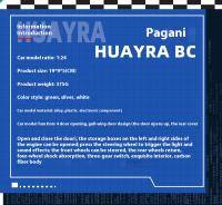 Modelo De Coche Pagani Huayra a Escala 1:24 Con Acción De Retroceso Retro Para Regalo Perfecto Para Enthusiasts De Carreras Y Coleccionables De Exposición - details 4