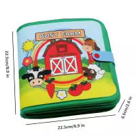 Libro Educativo De Tela Suave 3D Para Bebés Juguete Montessori De Primeros Años Desarrollo Cognitivo Colorido Y Educativo Para Niños - details 19