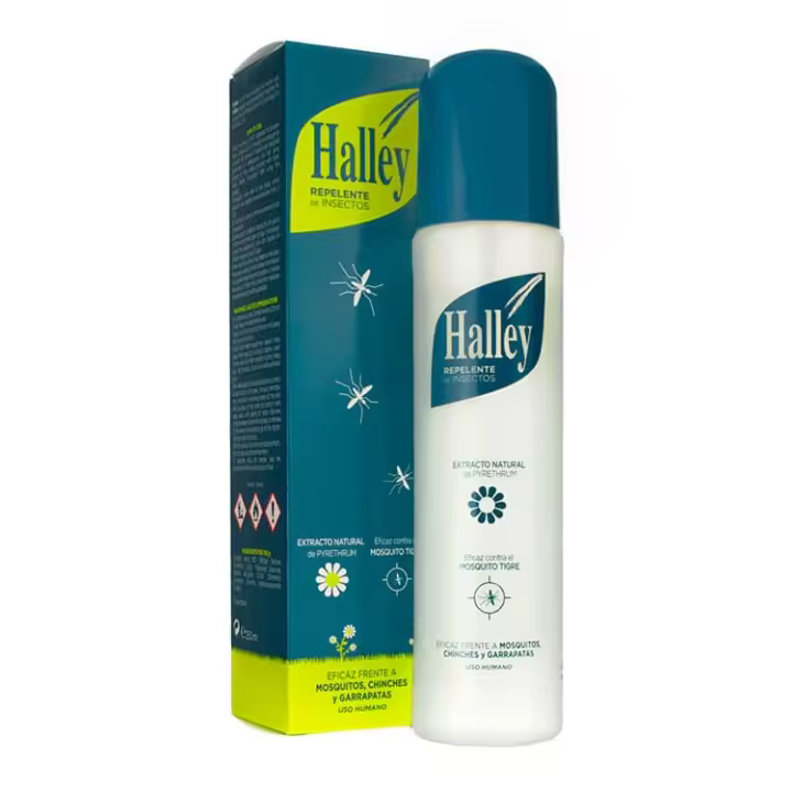 Halley Repelente de Insectos Extracto Natural de Pyrethrum Eficaz frente al Mosquito Tigre, Mosquitos, Chinches y Garrapatas 250ml - 1