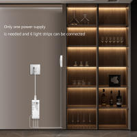 Tira de luces LED de atenuación para armario, lámpara de luz de fondo con Sensor de movimiento táctil manual, para estante de cocina, despensa, escaparate, dormitorio, 2835 - details 3