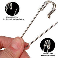 20pcs Agujas De Seguridad Grandes Para Broches Base Gancho Herramientas De Metal Para DIY Joyería De Cerraduras Y Accesorios De Artesanía - details 2