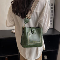 Bolso De Hombro Estilo Bucket Moda Con Correa Ancha Y Ligera Lujo Para Mujer Bolsa De PU Con Lining De Poliéster Forma De Olla Cierre De Cremallera - details 6