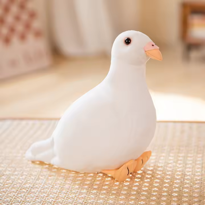 Juguete De Peluche Pigeon Muñeco De Peluche Simulación Ornamentos Suaves Y Lindos Pájaro De Paz Animal Para Regalo Para Niños - 1