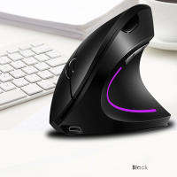 Ratón Vertical Inalámbrico Recargable Ergonómico, 3 Niveles de DPI, Luz Fluente RGB, Juguete Sin Cable - details 12