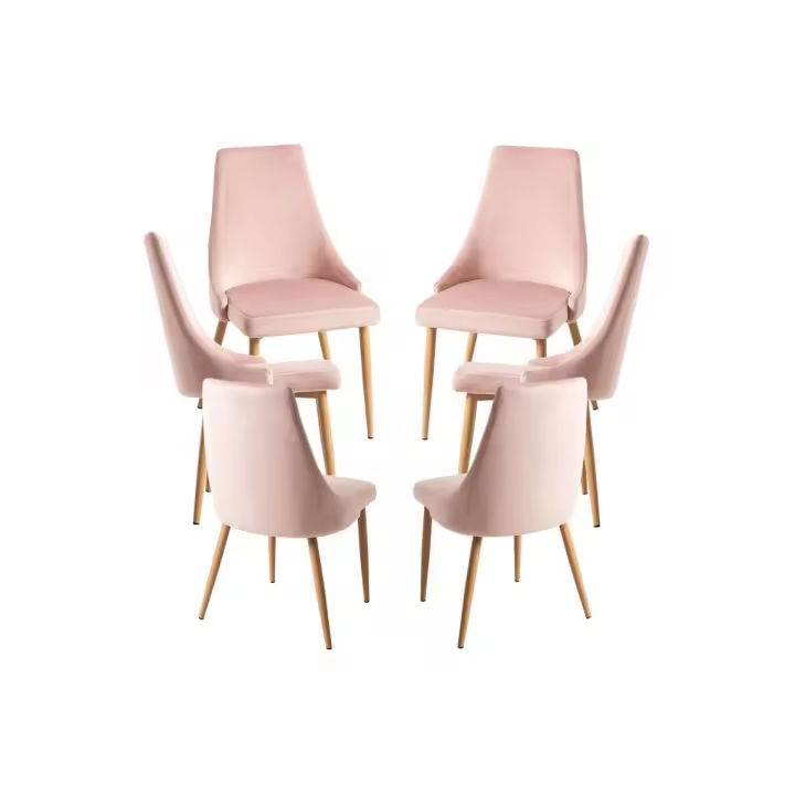 Pack 6 Sillas Stoik Wood - Rosa - 1