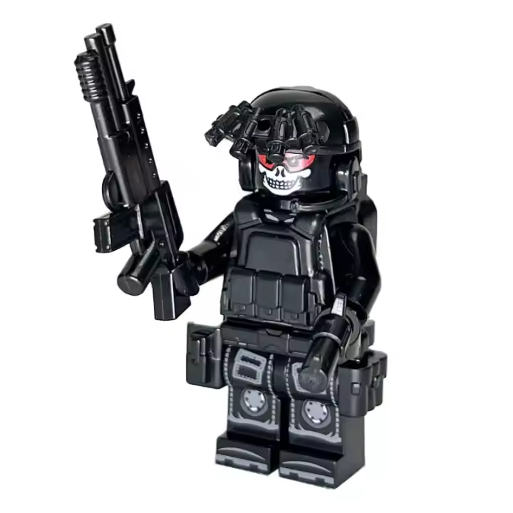 Figura De Juguete SWAT Militar Con Camuflaje Fantasma Fuerzas Especiales Bloques De Construcción Para Niños Decoración Para Casa - 1