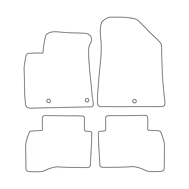 Juego completo de alfombrillas de terciopelo para Kia Niro 2016-2022 (color azul) - 1