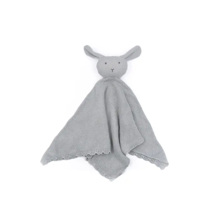 Doudou en punto bambú conejo azul Bamboom - 1