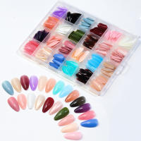 Kit De Uñas Postizas Press on 576 Piezas Acrílicas Extensión Coffin Formas Gel Para Póster De Uñas Artificiales Set De Herramientas - details 5