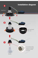 Spotlight LED MR16 Anti-estelar Lámpara De Foco Redonda Cuadrada GU10 Fijación Incrustada Luz De down En Aluminio Blanco - details 11