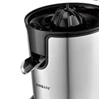 Exprimidor de Naranja Electrico 350W, Exprimidor de Zumo con Mango para Presionar, Exprimidor de Limon con Palanca Easy Press, Exprimidor de Citricos Con Brazo de Prensar, Cuerpo Acero con Deposito de 400ml - details 4