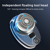 Afeitadora Eléctrica Mini Portátil Para Hombres Carga Rápida 1 Hora Pantalla Digital Afeitado Seco Y Humedo Acero Inoxidable - details 4