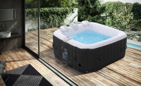 Arebos Spa Hinchable Bañera de Hidromasaje | Cuadrada | Interior y Exterior | 154x154cm | 4 Personas | 130 Chorros de Masaje | 600 L - details 24