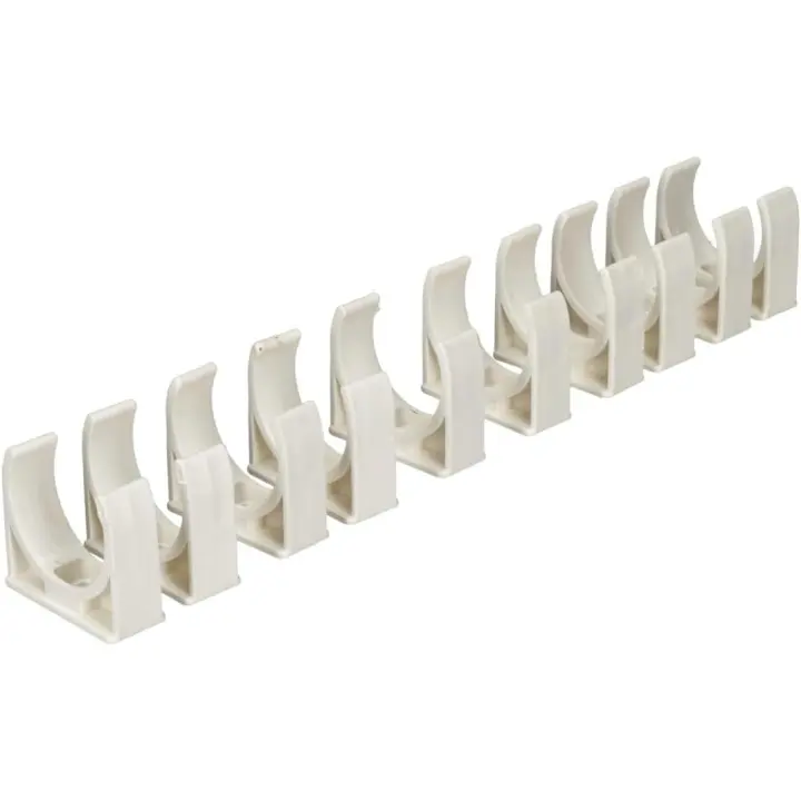Jandei - Pack 10 Uds Tubos Blancos Cables 32mm. Manguitos, Curvas, Grapas - 1
