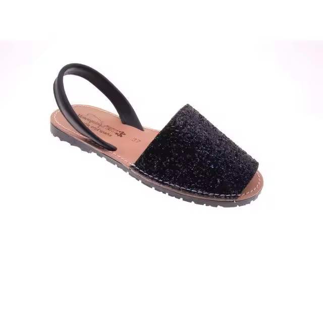 MODELO 560 DE  MUJER GLITTER ORO-PLATA-MULTICOLOR Y NEGRO Menorquina Abarca  Hecho en España DEL 35 AL 41 MUY COMODAS FRESCAS Y ELEGANTES IDEALES PARA TUS DIAS DE VERANO - 1