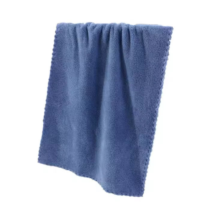 Toalla De Microfibra Absorbente Para Cabello Seco 30x60cm Doble Cara Coral Ideal Para Baño Lavar Coche Limpieza Salon Natación Camping - 1