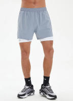 Shorts De Entrenamiento Para Hombre 2 En 1 Con Bolsillos Sudadera Secado Rápido Transpirable Para Correr Maratón Y Fitness - details 25