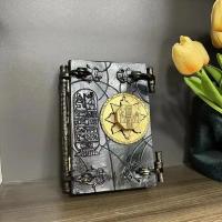 Caja De Almacenamiento Con Libro De Muertos Egipto Antiguo Decoración Para El Hogar Resina Antigua Hamunaptra La Momia Obsequio De Pascua Decoración De Halloween Proporciones 100% Nuevas Y Sin Usar - details 0