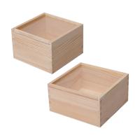 Caja De Madera Con Tapa Caja De Almacenamiento Multifuncional Cuadrada Para Escritorio Caja De Recuerdos Y Joyas Decorativa Contenedor De Almacenamiento - details 2