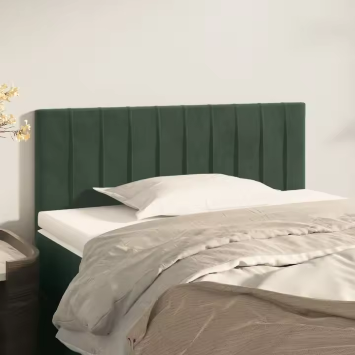 vidaXL Cabecero de terciopelo verde oscuro 80x5x78/88 cm - 1